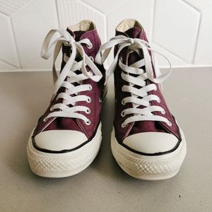 Burgundy Converse Chuck Taylor High Tops